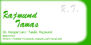rajmund tamas business card